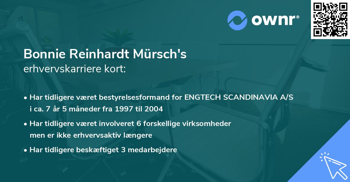 Bonnie Reinhardt Mürsch's erhvervskarriere kort