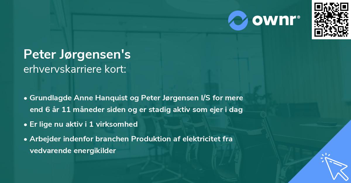 Peter Jørgensen's erhvervskarriere kort