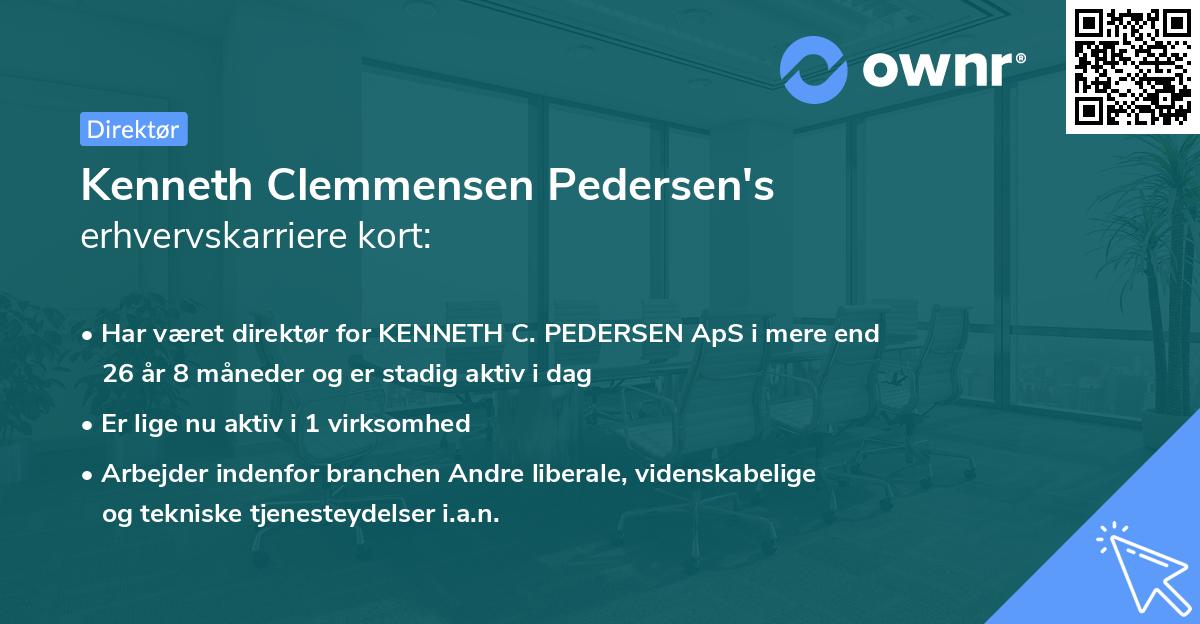 Kenneth Clemmensen Pedersen's erhvervskarriere kort