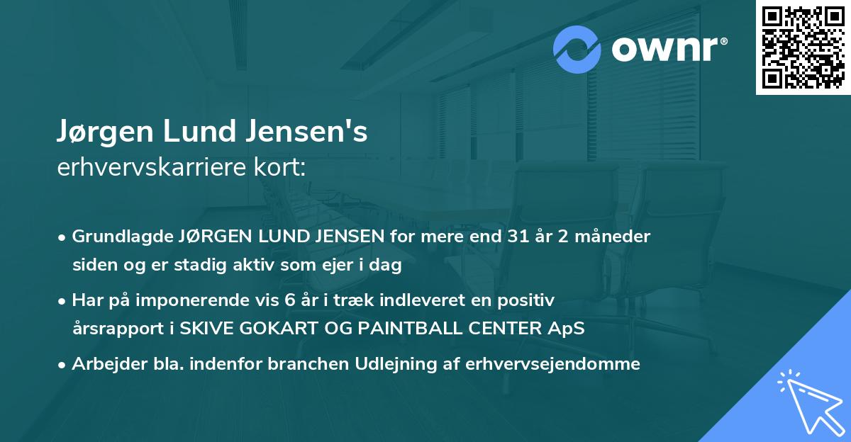 Jørgen Lund Jensen's erhvervskarriere kort
