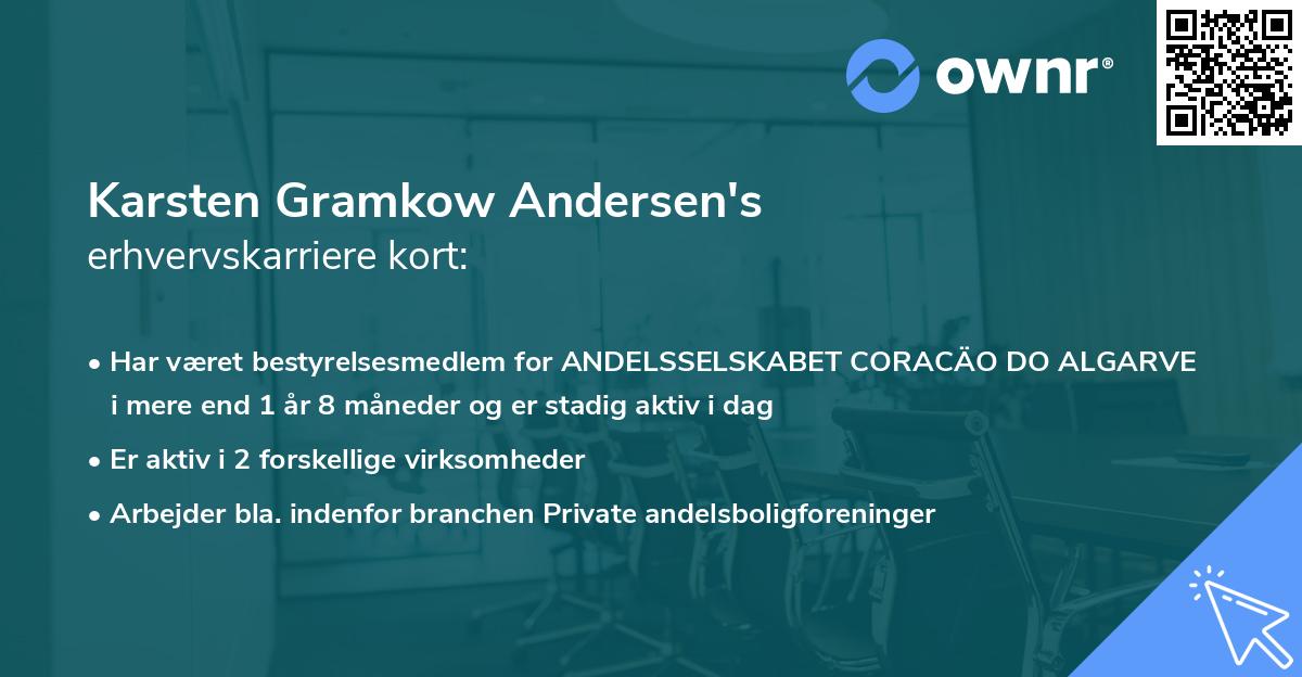 Karsten Gramkow Andersen's erhvervskarriere kort