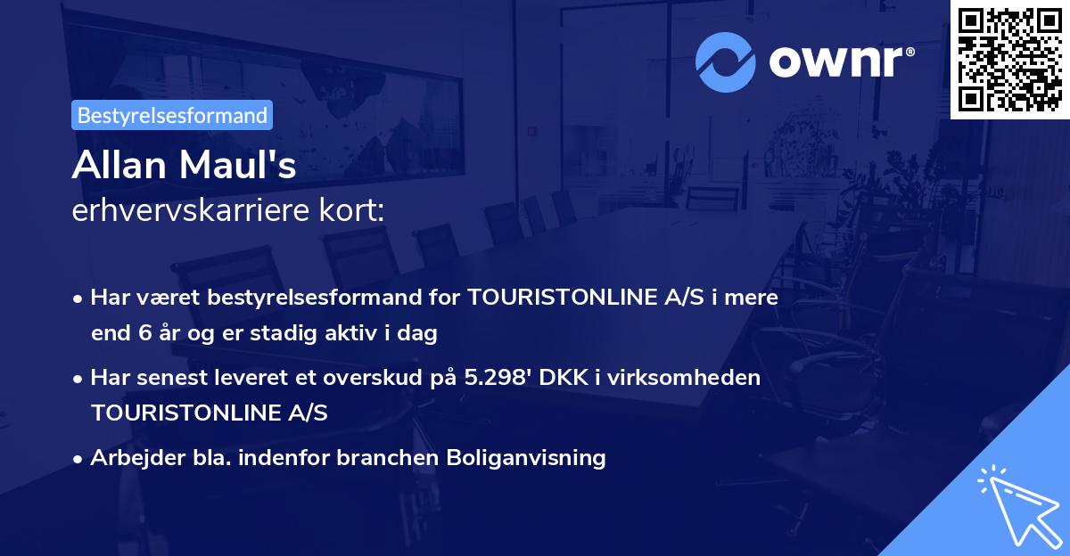 Allan Maul's erhvervskarriere kort