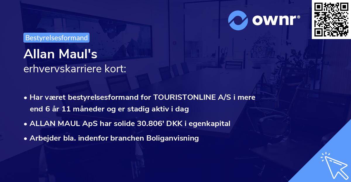 Allan Maul's erhvervskarriere kort