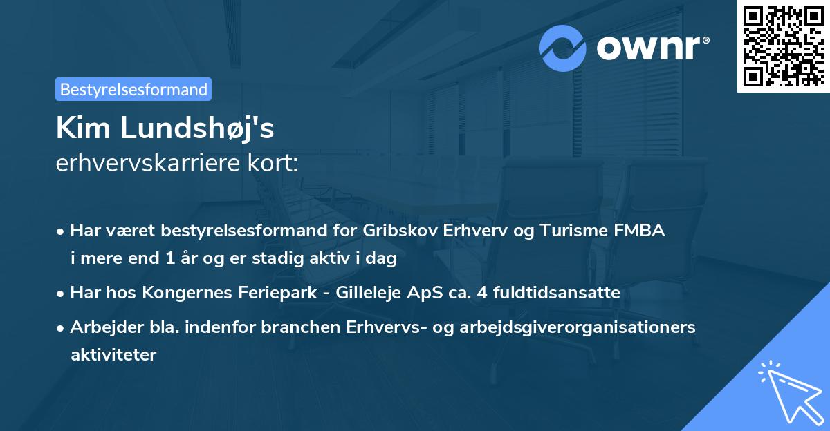 Kim Lundshøj's erhvervskarriere kort