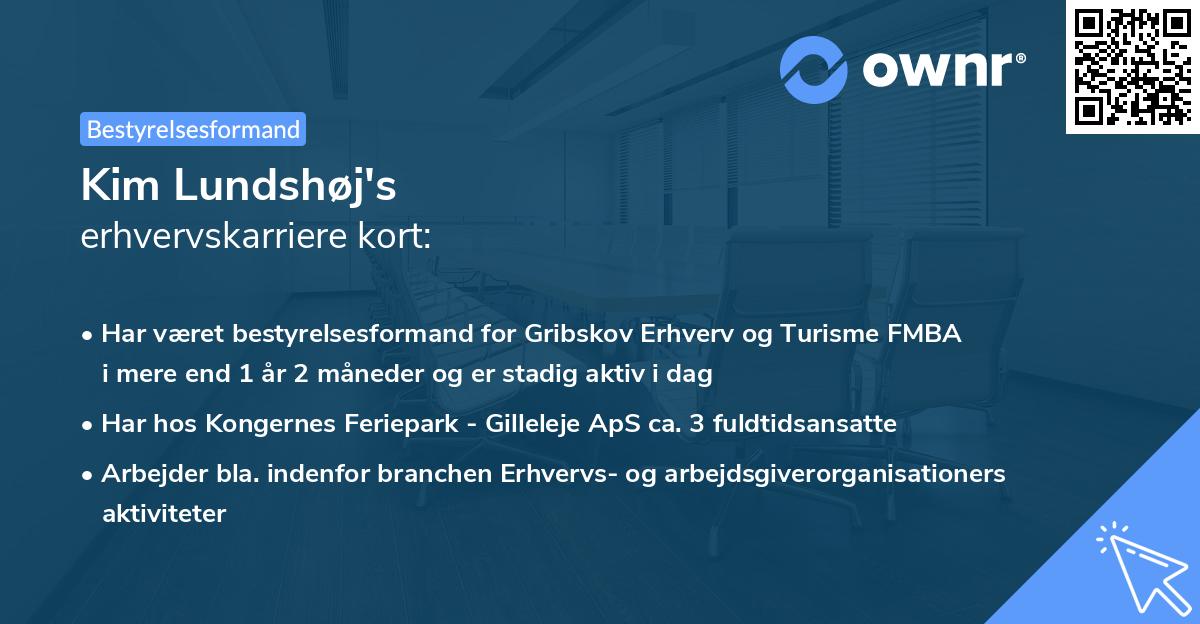 Kim Lundshøj's erhvervskarriere kort