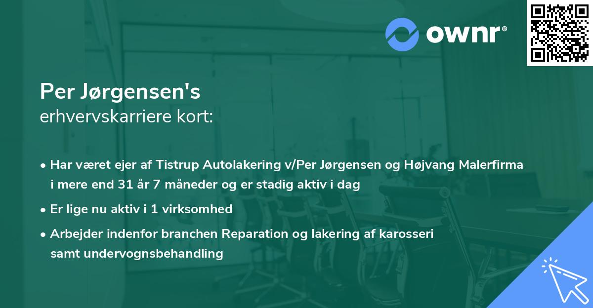 Per Jørgensen's erhvervskarriere kort
