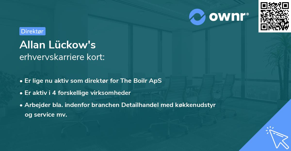Allan Lückow's erhvervskarriere kort