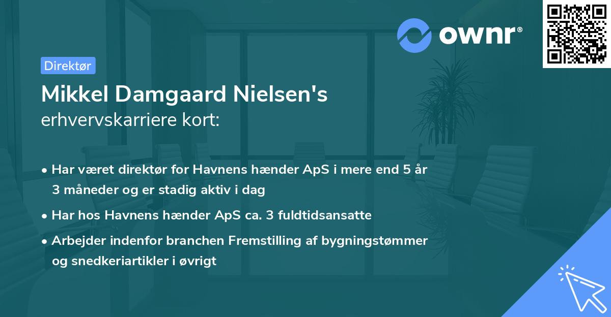 Mikkel Damgaard Nielsen's erhvervskarriere kort