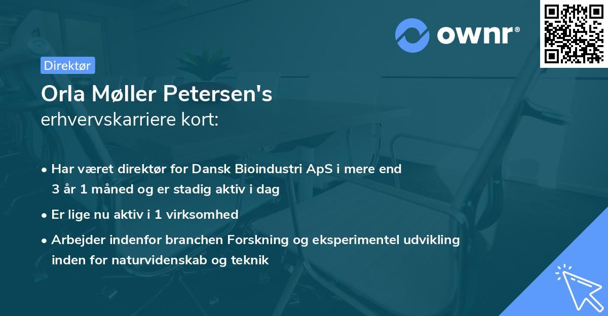 Orla Møller Petersen's erhvervskarriere kort