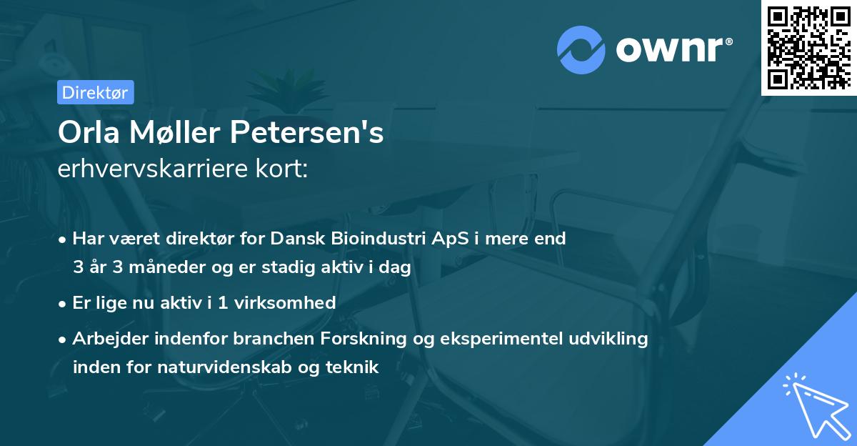 Orla Møller Petersen's erhvervskarriere kort