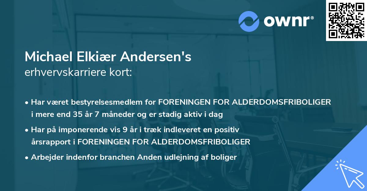 Michael Elkiær Andersen's erhvervskarriere kort