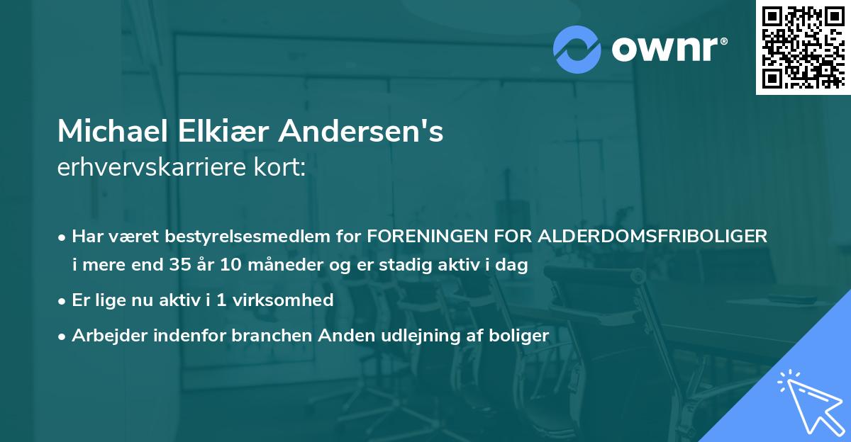Michael Elkiær Andersen's erhvervskarriere kort