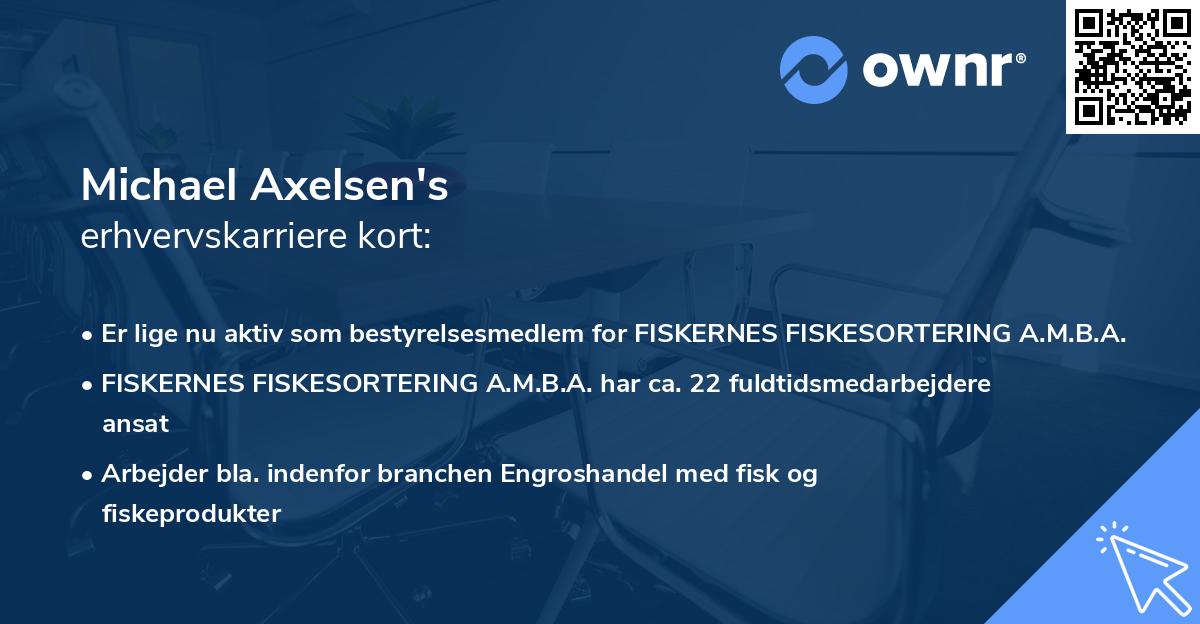 Michael Axelsen's erhvervskarriere kort