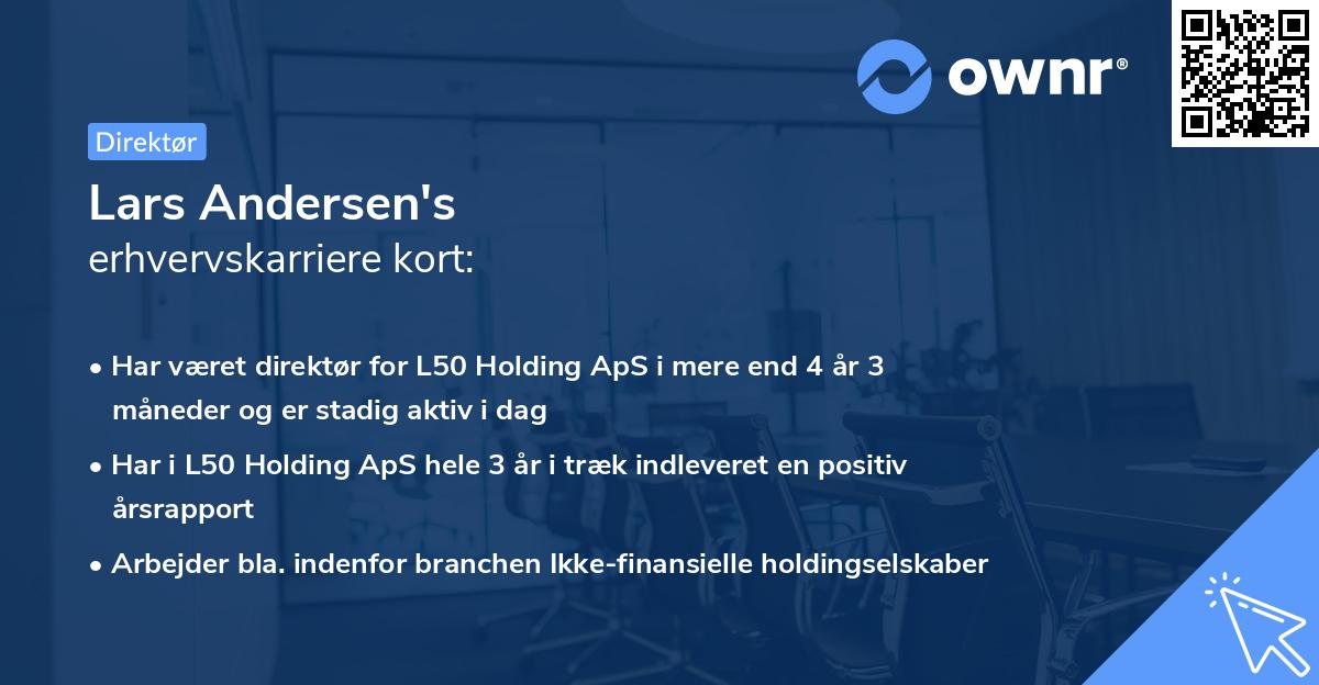 Lars Andersen's erhvervskarriere kort