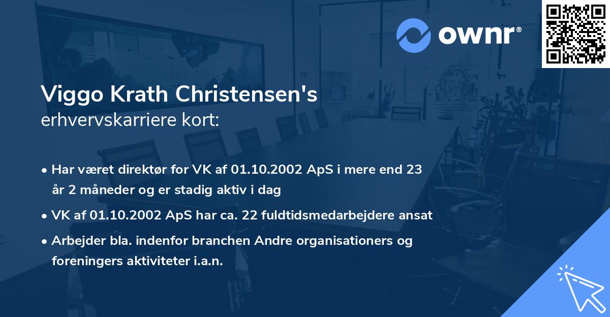 Viggo Krath Christensen's erhvervskarriere kort