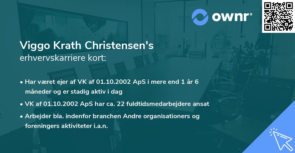 Viggo Krath Christensen's erhvervskarriere kort