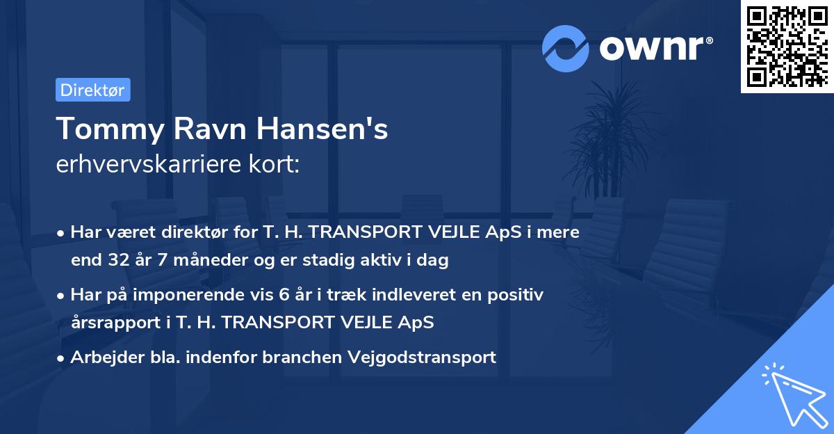 Tommy Ravn Hansen's erhvervskarriere kort
