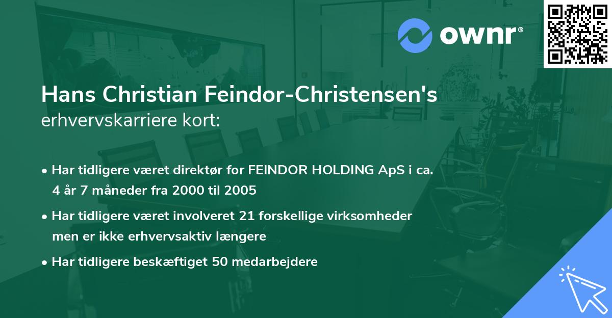 Hans Christian Feindor-Christensen's erhvervskarriere kort