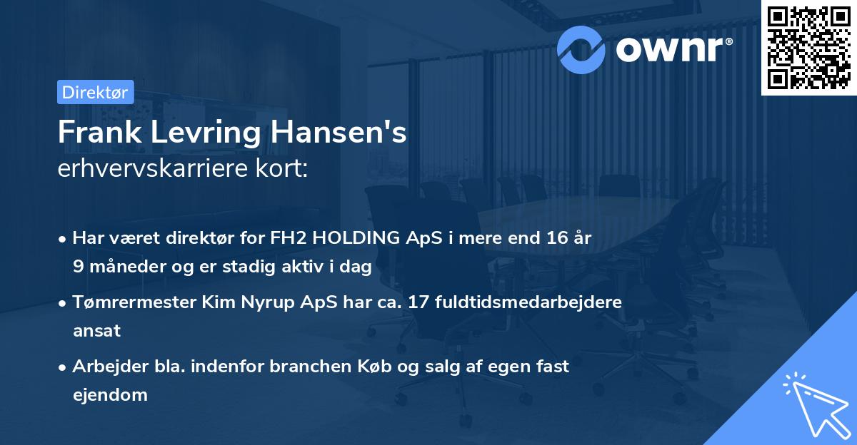 Frank Levring Hansen's erhvervskarriere kort
