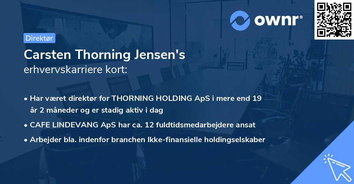 Carsten Thorning Jensen's erhvervskarriere kort