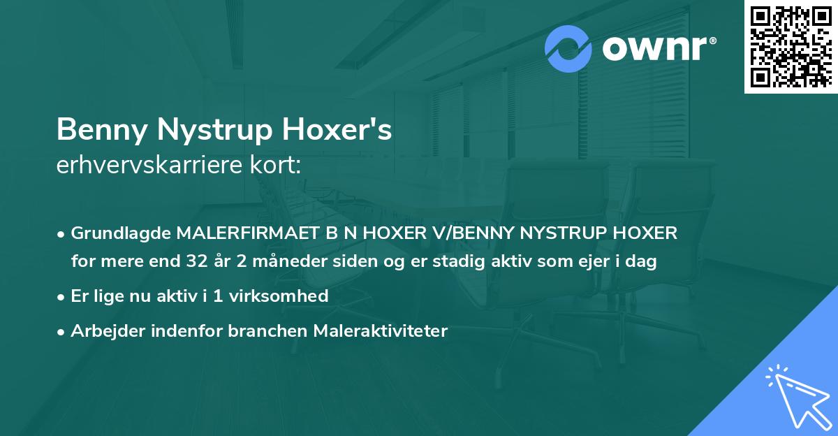 Benny Nystrup Hoxer's erhvervskarriere kort