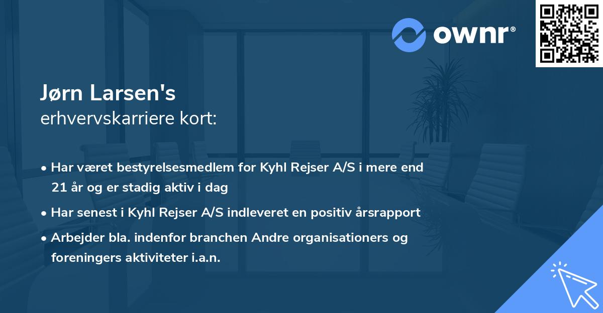 Jørn Larsen's erhvervskarriere kort
