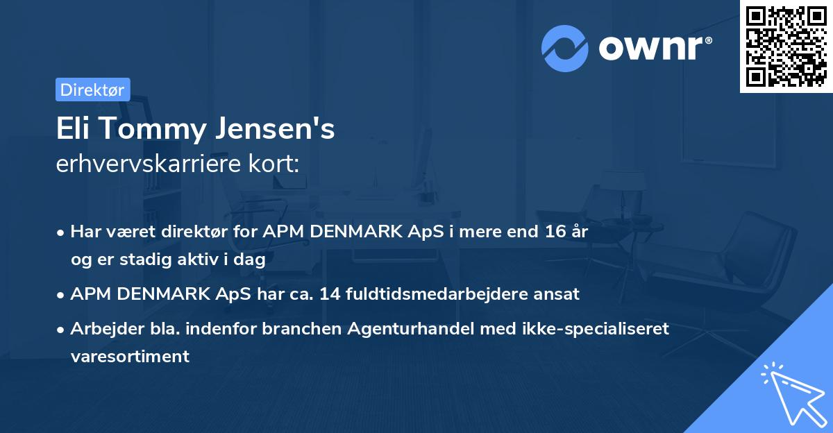 Eli Tommy Jensen's erhvervskarriere kort