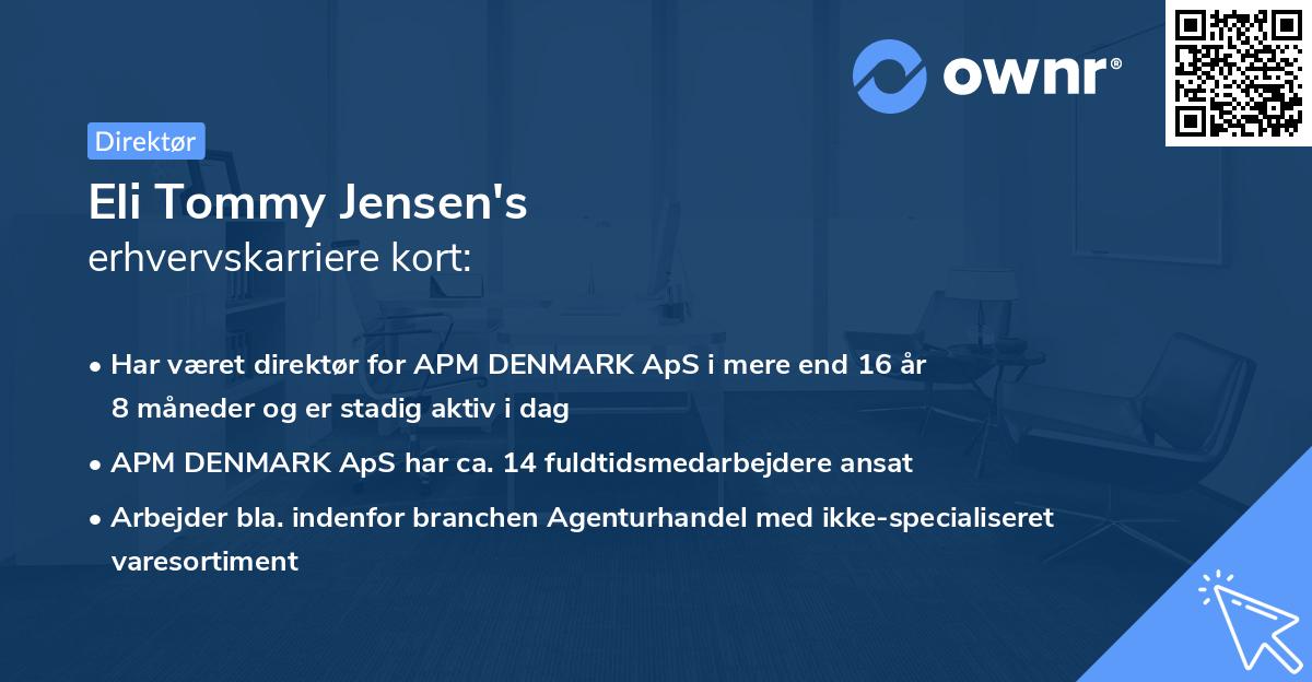 Eli Tommy Jensen's erhvervskarriere kort