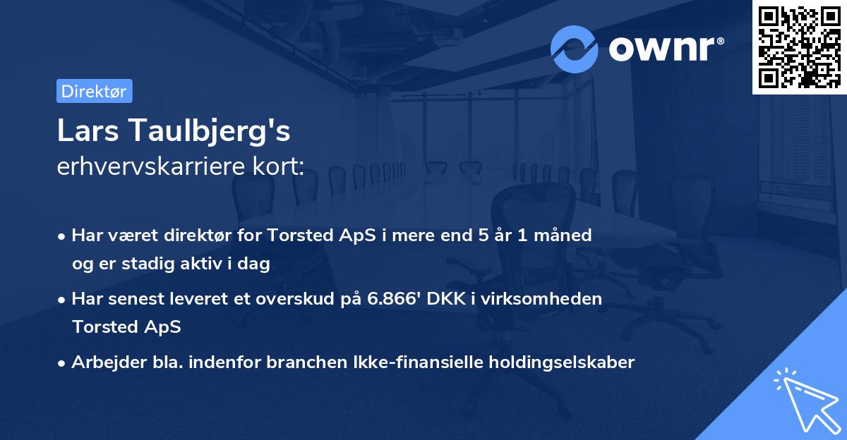 Lars Taulbjerg's erhvervskarriere kort