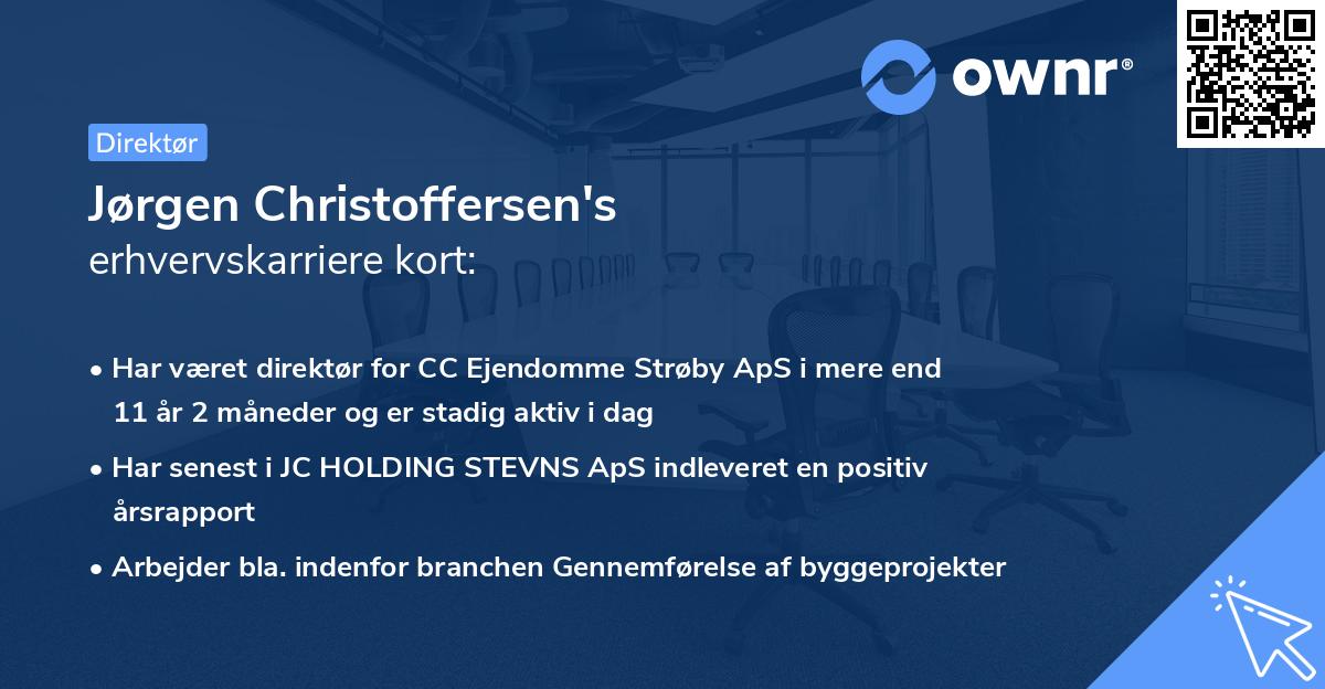 Jørgen Christoffersen's erhvervskarriere kort