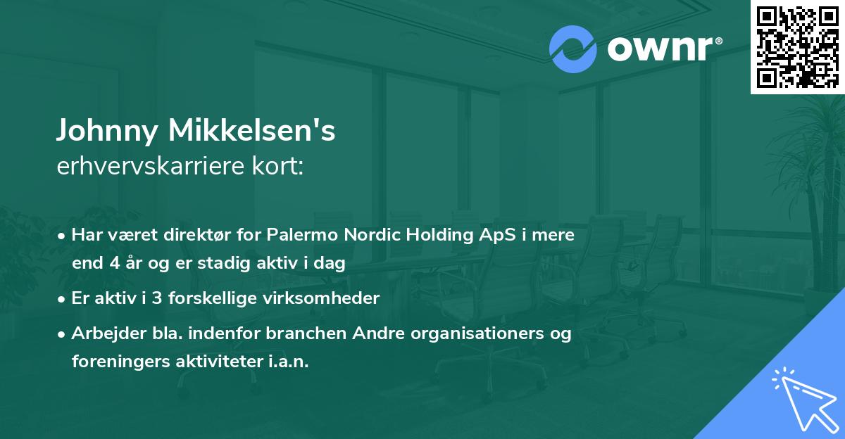 Johnny Mikkelsen's erhvervskarriere kort
