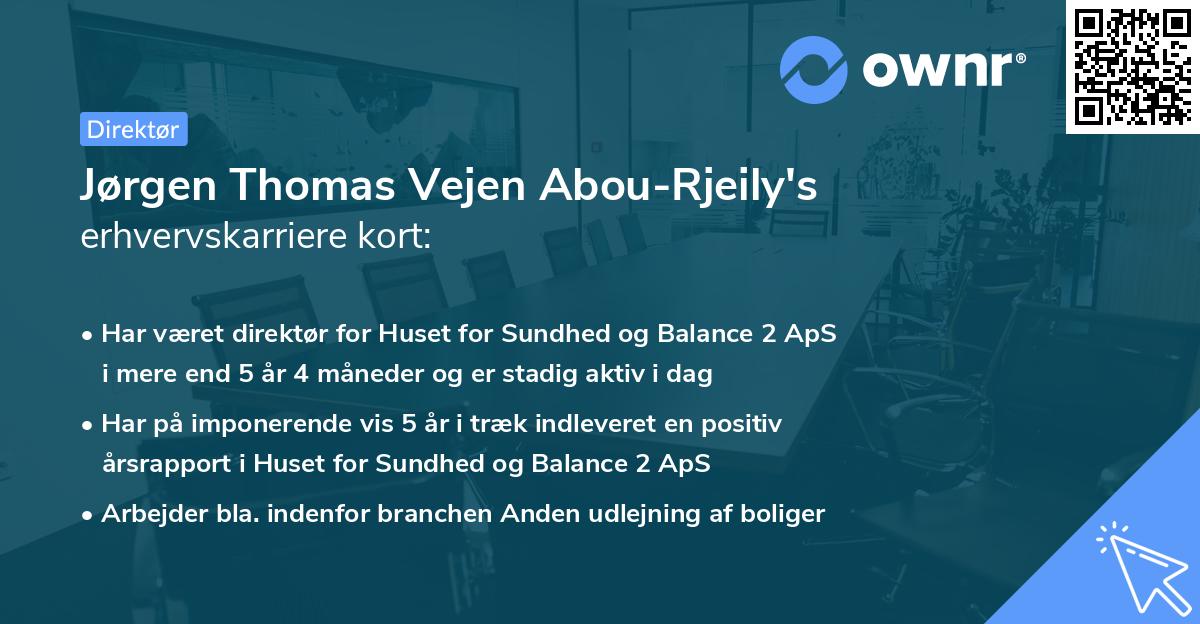 Jørgen Thomas Vejen Abou-Rjeily's erhvervskarriere kort