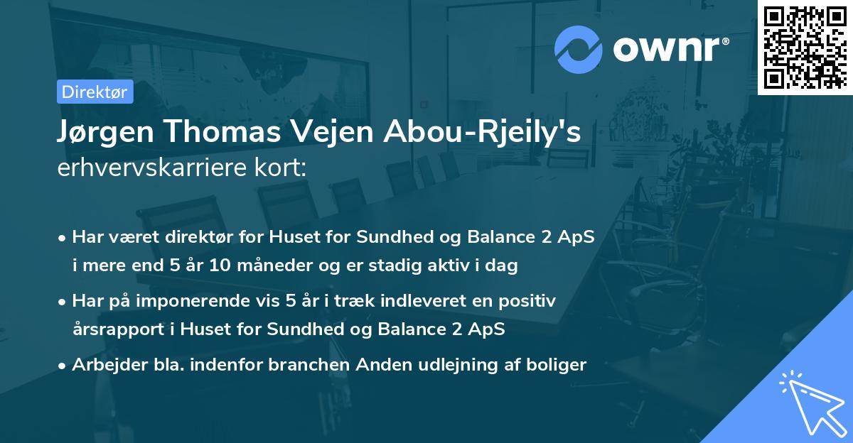 Jørgen Thomas Vejen Abou-Rjeily's erhvervskarriere kort