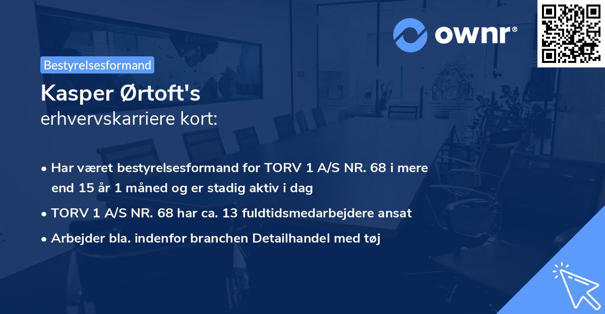 Kasper Ørtoft's erhvervskarriere kort