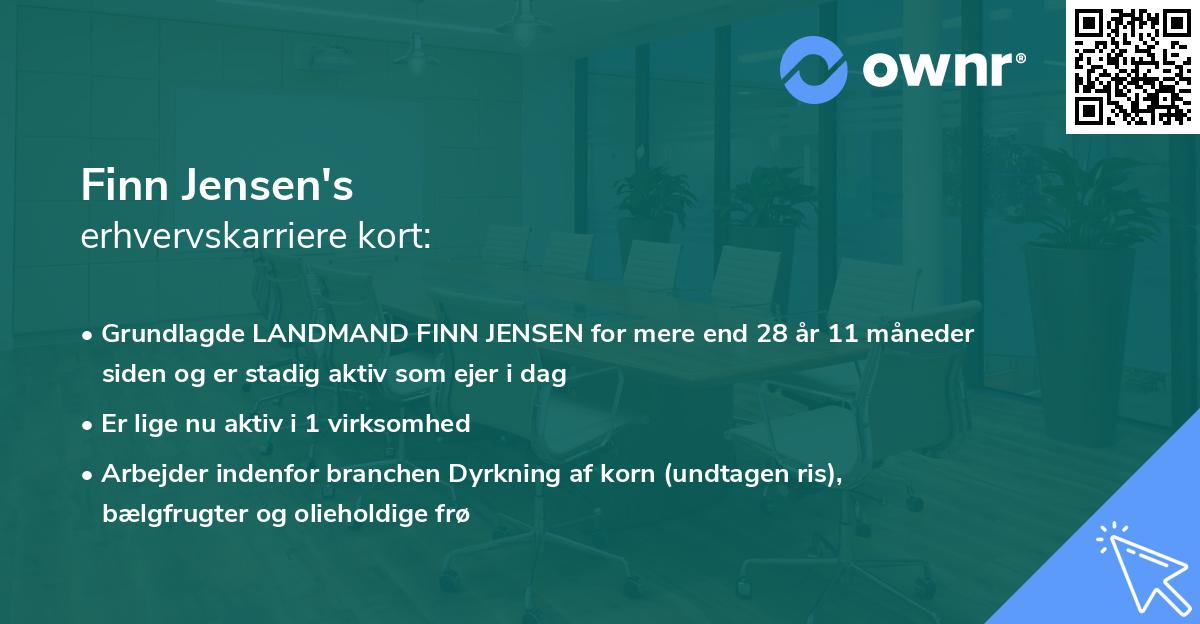 Finn Jensen's erhvervskarriere kort