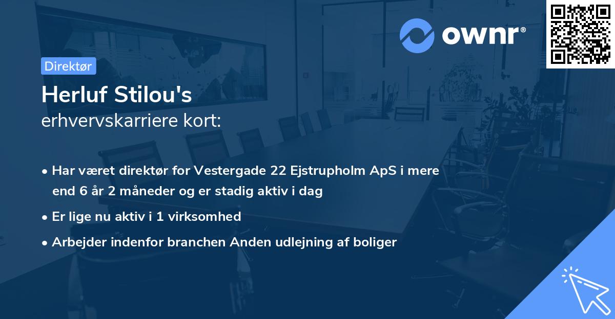 Herluf Stilou's erhvervskarriere kort