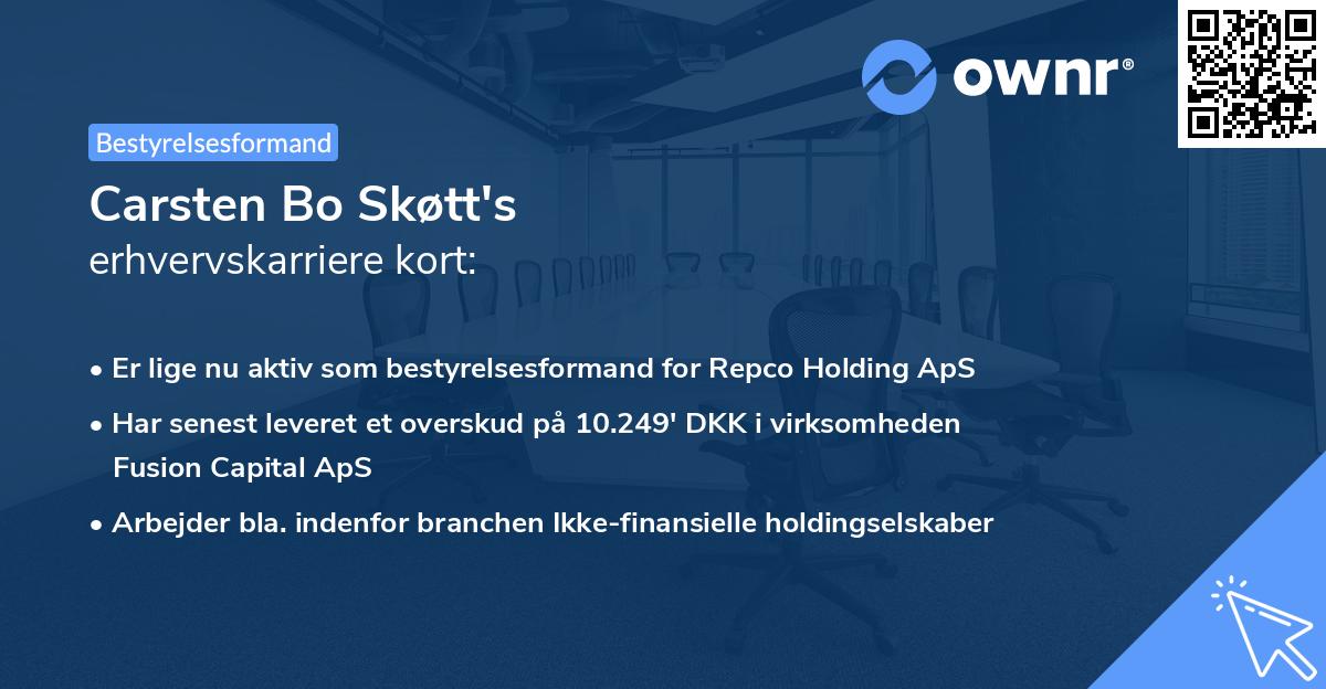 Carsten Bo Skøtt's erhvervskarriere kort
