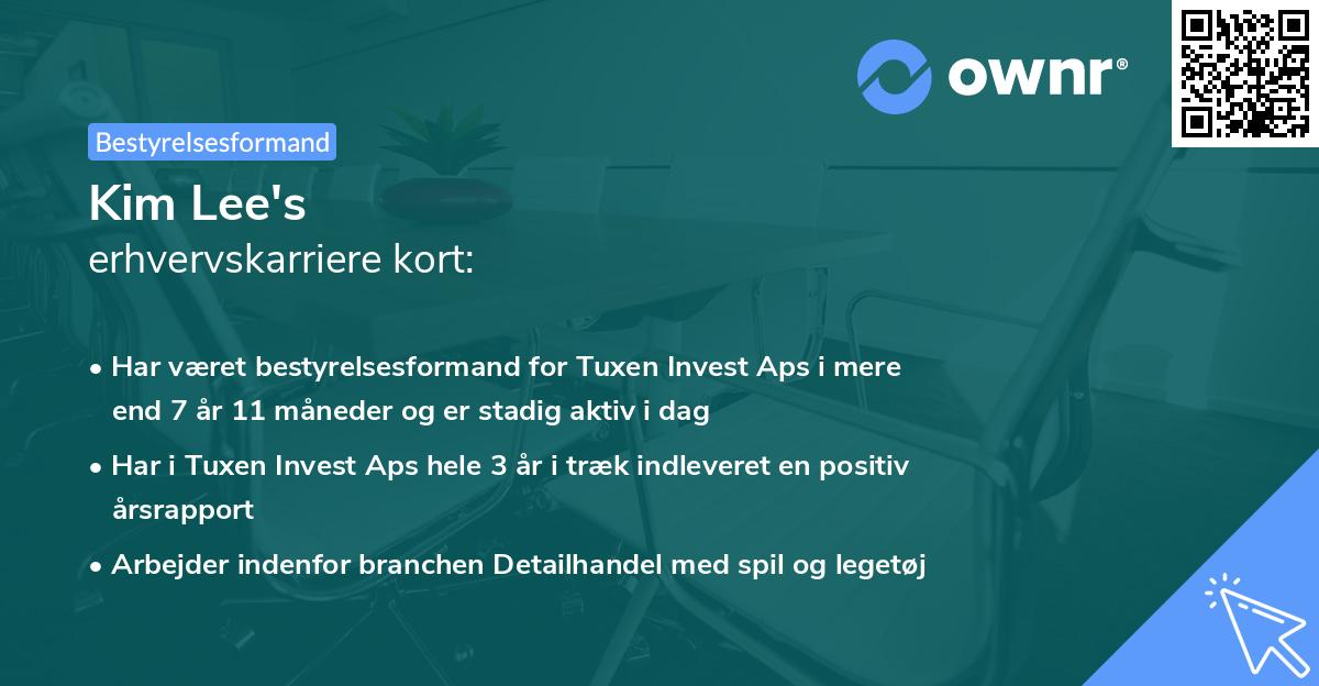 Kim Lee's erhvervskarriere kort