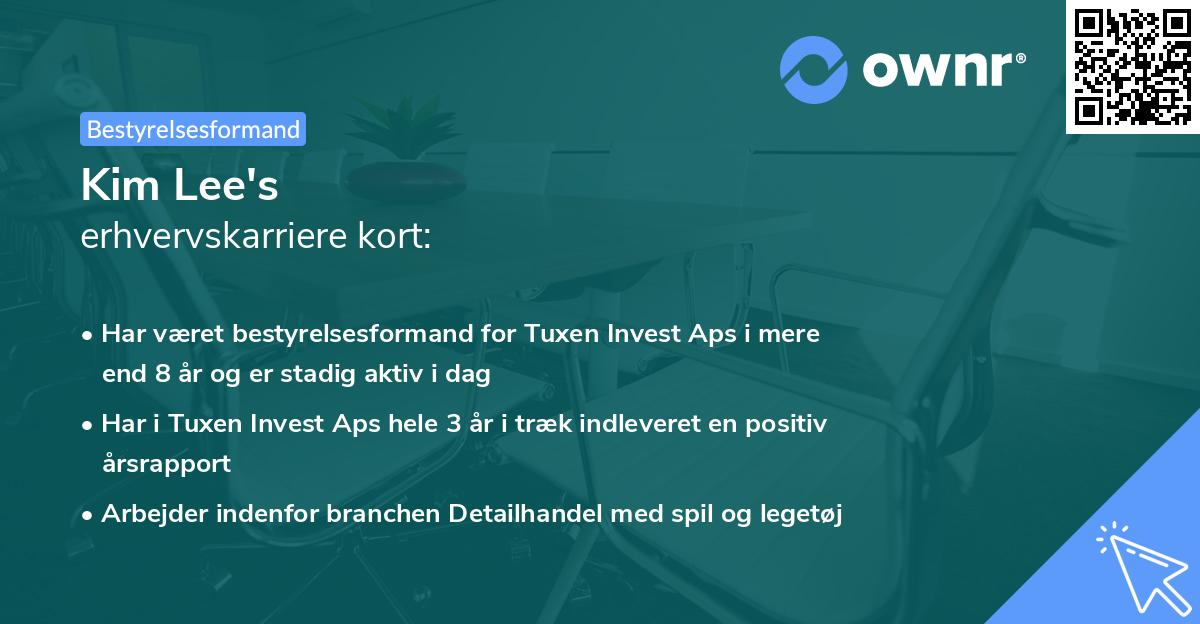 Kim Lee's erhvervskarriere kort