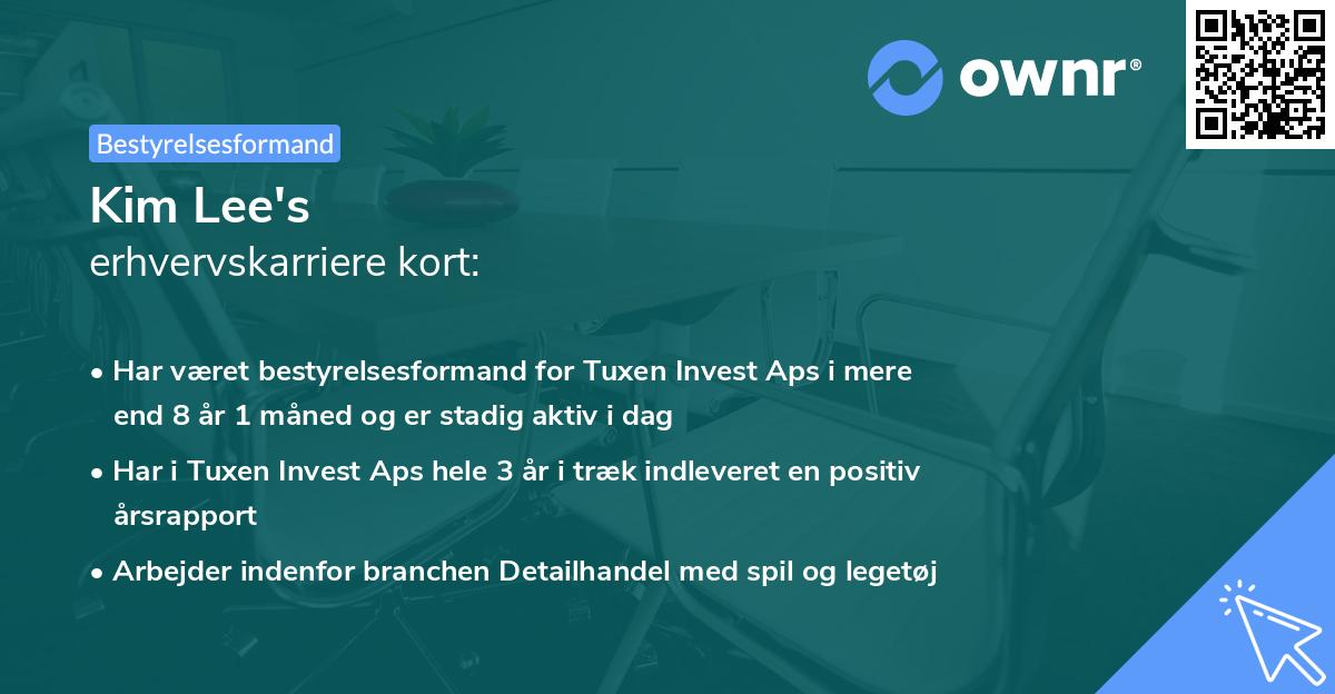 Kim Lee's erhvervskarriere kort
