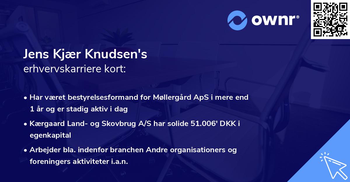 Jens Kjær Knudsen's erhvervskarriere kort