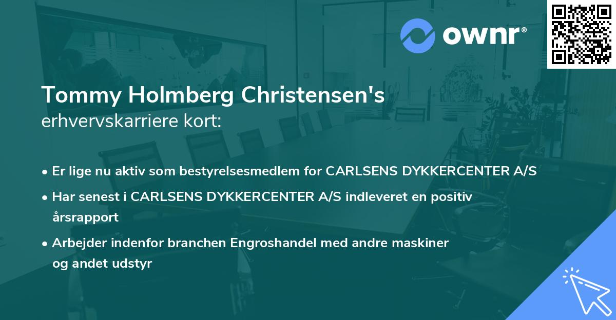 Tommy Holmberg Christensen's erhvervskarriere kort