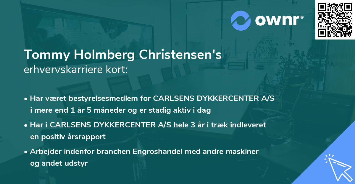 Tommy Holmberg Christensen's erhvervskarriere kort