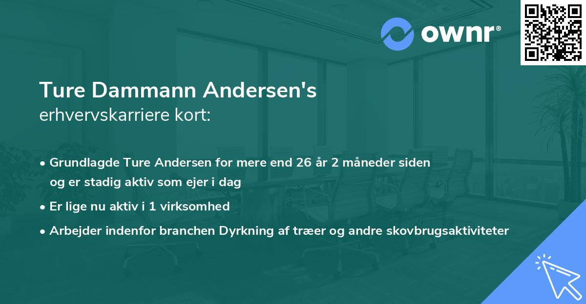 Ture Dammann Andersen's erhvervskarriere kort