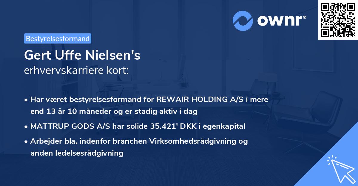 Gert Uffe Nielsen's erhvervskarriere kort