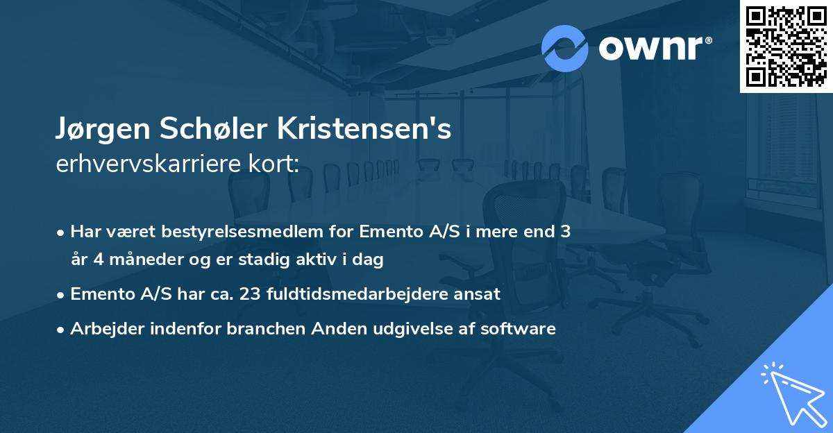 Jørgen Schøler Kristensen's erhvervskarriere kort