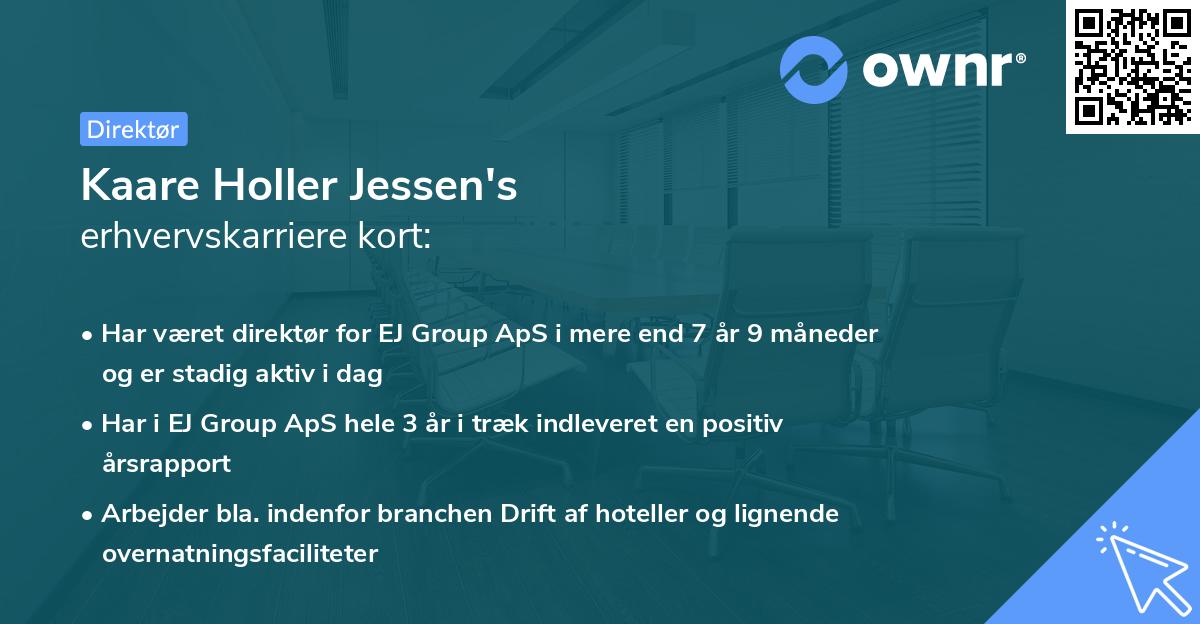 Kaare Holler Jessen's erhvervskarriere kort