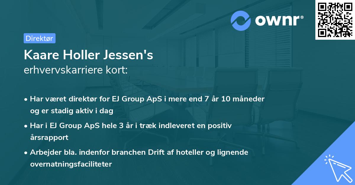 Kaare Holler Jessen's erhvervskarriere kort