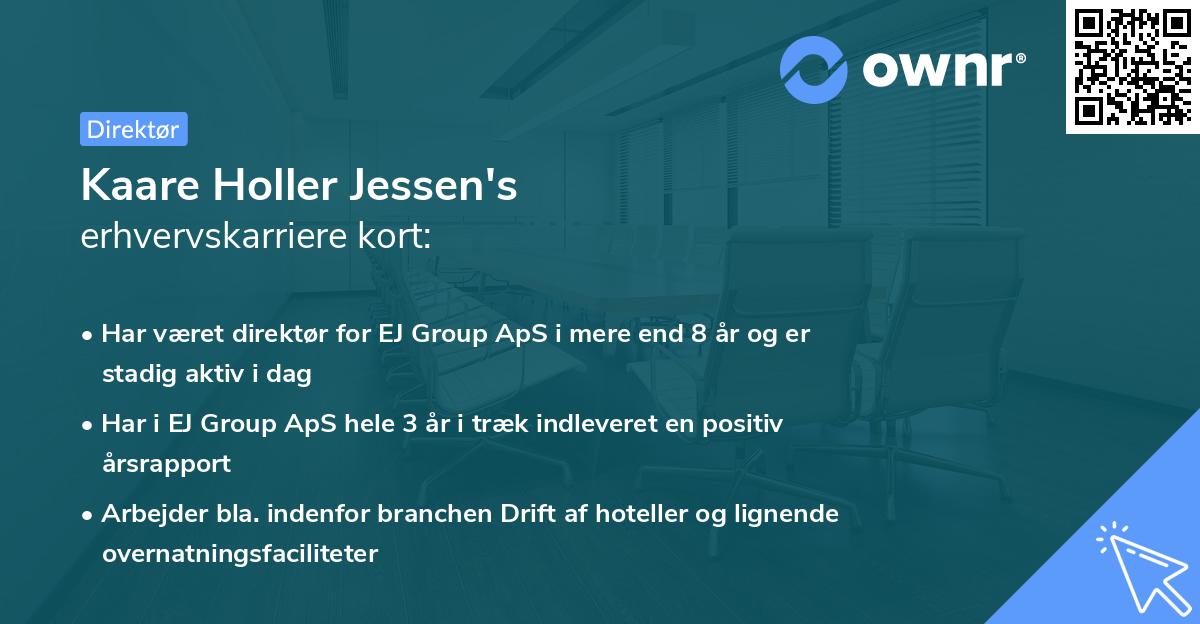 Kaare Holler Jessen's erhvervskarriere kort