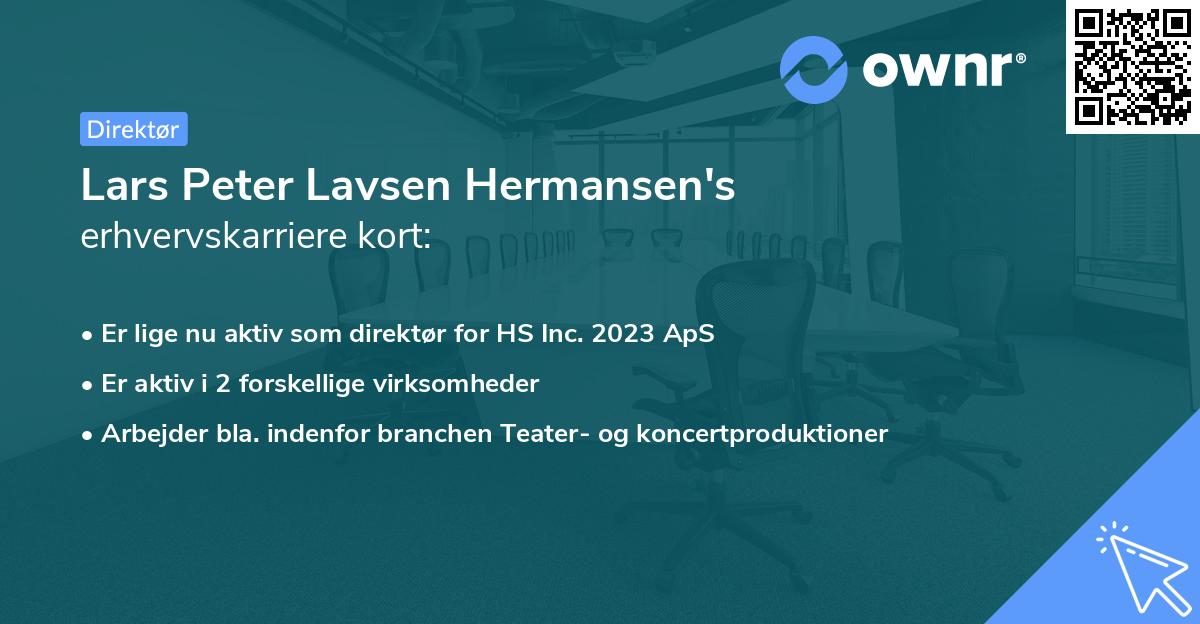 Lars Peter Lavsen Hermansen's erhvervskarriere kort
